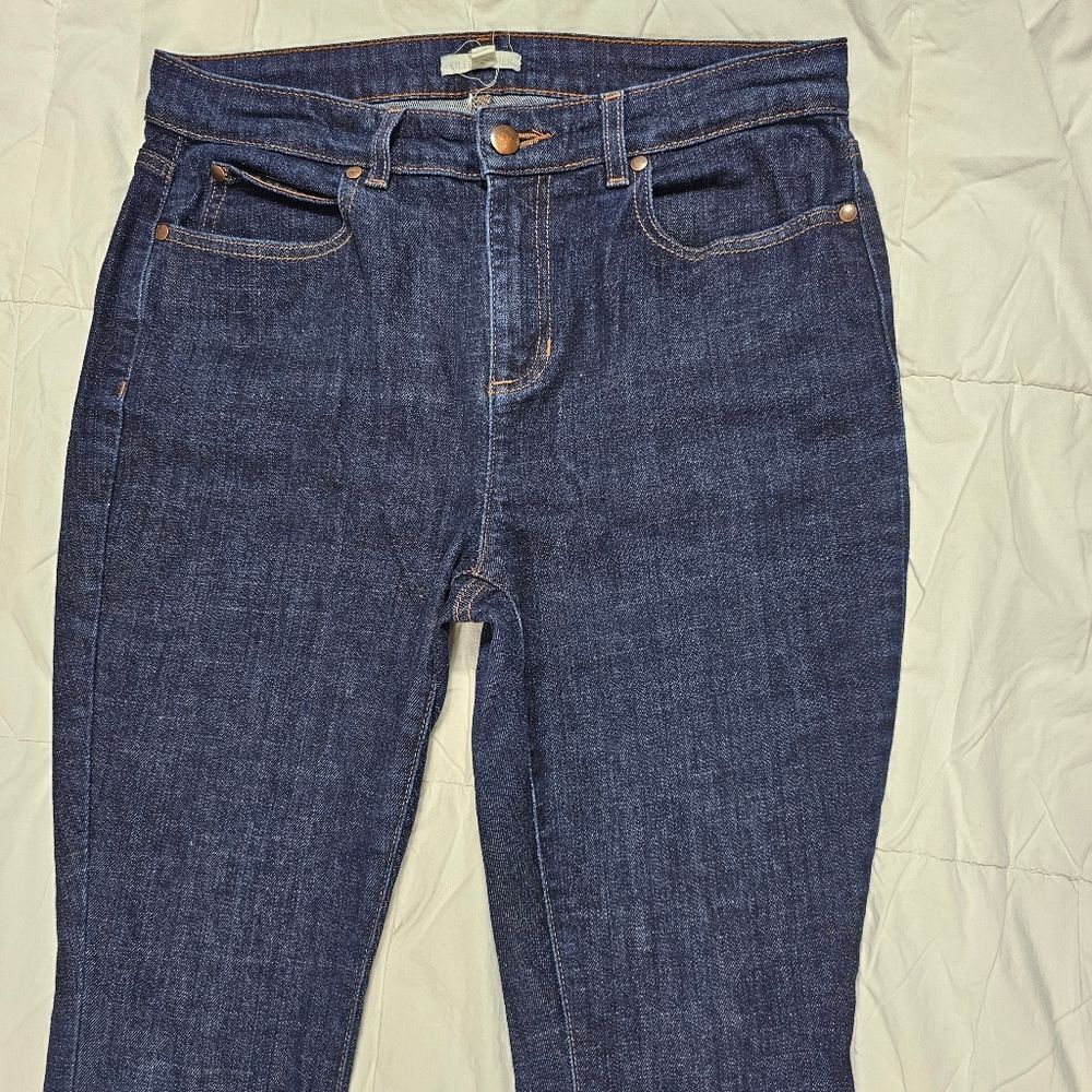 Eileen Fisher Dark Wash High Rise Skinny Jeans Women's Size 6 - Picture 4 of 10